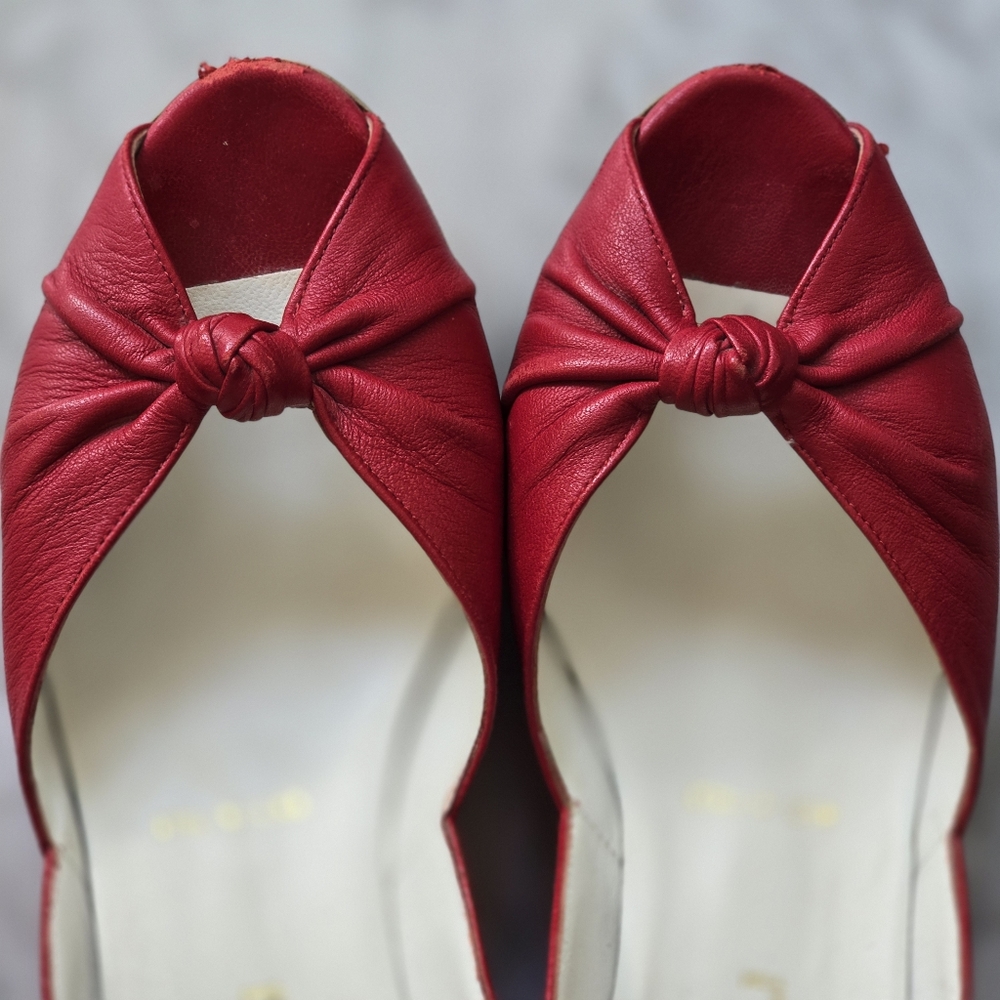 BRUNO MAGLI Vintage Red Wedges Size 35